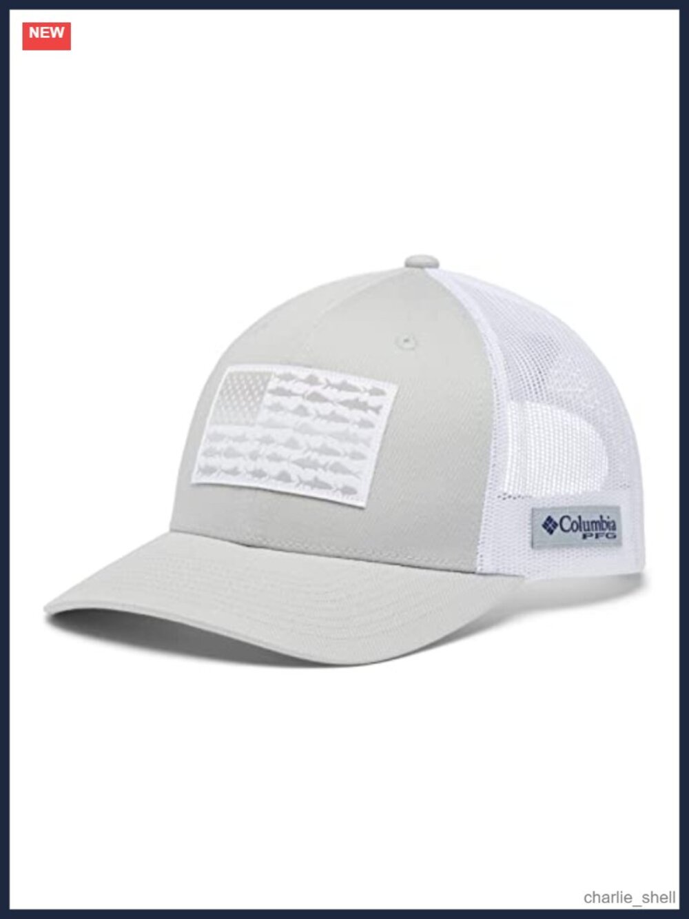 Columbia PFG Fish Flag Mesh Snap Back Baseball Cap Fishing Hat